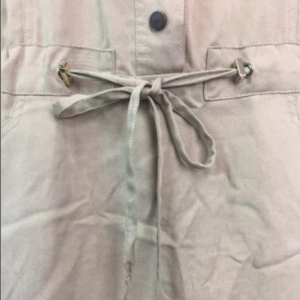 Cache Button Up Tencel Drawstring Shirt Dress - image 8